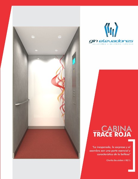 Elevador Cabina Trace Roja