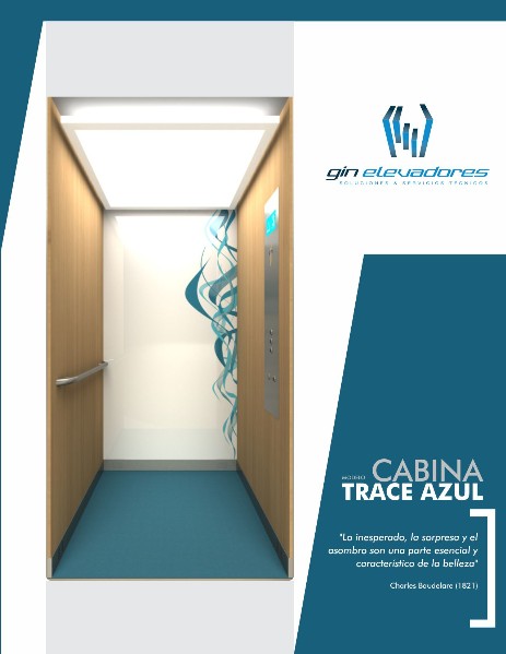 Elevador Cabina Trace Azul