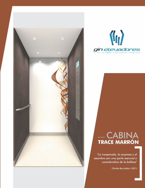 Elevador Cabina Trace Marrón